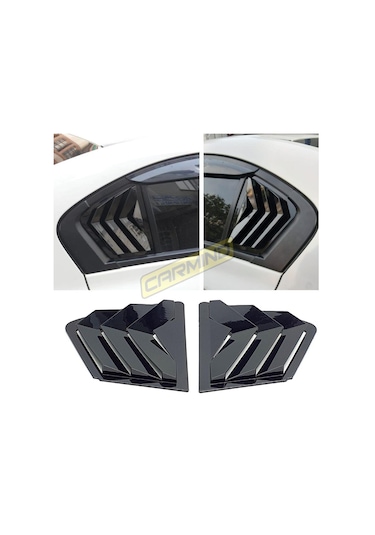 Honda Civic Fb7 Kelebek Cam Kaplama Vizörü Piano Black 2012-2015