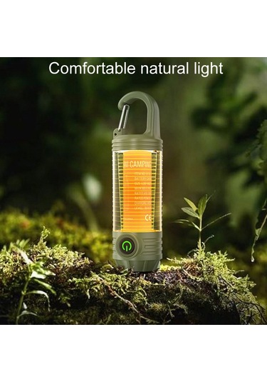 Sones Şarj Edilebilir Açık Hava Taşınabilir Led Kamp Işığı Çok İşlevli El Feneri Khaki Çok Renkli