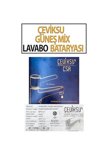 Güneş Mix Model Lavabo Bataryası Krom
