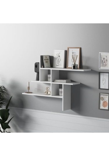 Germen Duvar Rafı Beyaz