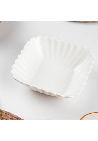 Porsima 1750n Porselen Kase Kare Desenli Derin Salata Kase 16cm