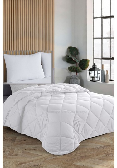 Formeya Beyaz Tek Kişilik Yastık ve Yorgan Seti 155X215