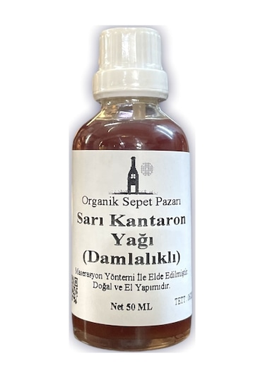 Organik Sepet Pazarı Sarı Kantaron Yağı Damlalıklı 50 ML