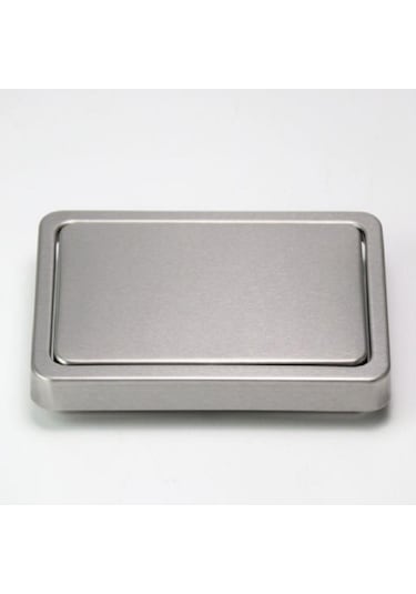 Sones Gömülü Tip Paslanmaz Çelik Salıncak Kapağı Flip Mutfak Tezgahı Çöp Kutusu Kapağı Kapağı, Boyut: Kare 16.2x22.7cm Gümüş
