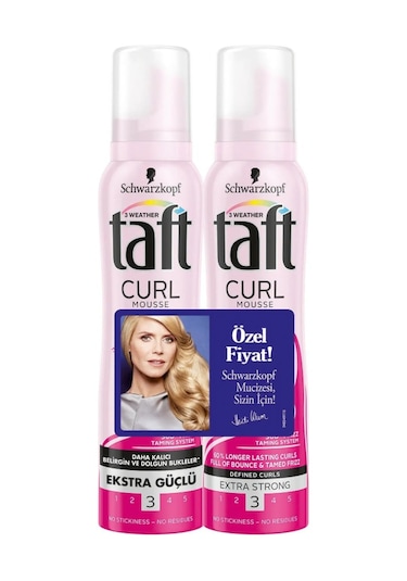 Taft Bukle Belirginleştiren Ekstra Güçlü Saç Köpüğü 150 + 150 ML