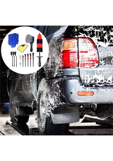 Padalink 13 Parça Otomobil Temizlik Fırçası Seti - Jant, Lastik Ve Detay Temizliği İçin Tam Zamanlı Araç Bakımı Aleti