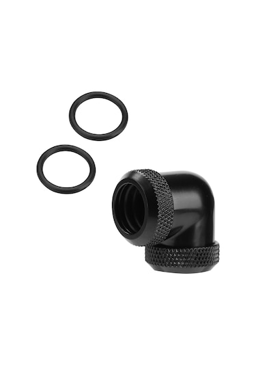 Konesam Bilgisayar Su Soğutma Petg Boru 16mm 90 Dirsek, Krom Kaplı Pirinç, Silikon Mutfak, Sızıntı Önleyici, Dayanıklı