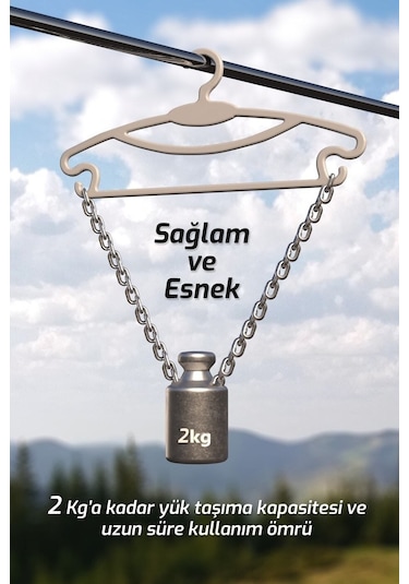 Morpanya Flair 12 Adet Etek Pantolon Eşarp Kıyafet Konfeksiyon Elbise Ask Mavi