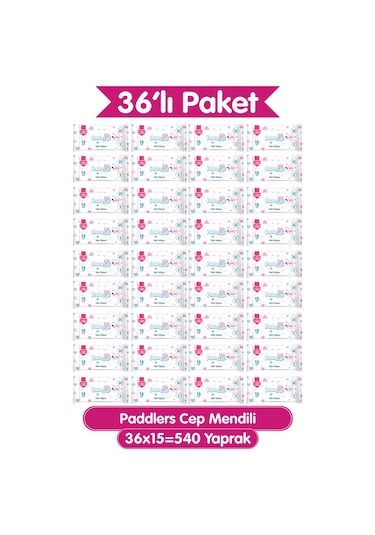 Paddlers Cep Mendili 540 Yaprak (36x15) – Koli, Toplu Alım