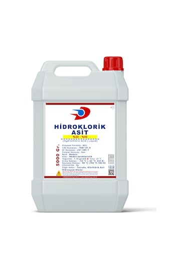 Hidroklorik Asit - 5 Kg (%30-40 HCL,Taş Asidi,Tuzruhu)