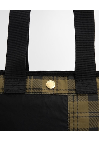 Barbour Mya Patchwork Kol Çantası Bk11 Black/olive Check Siyah