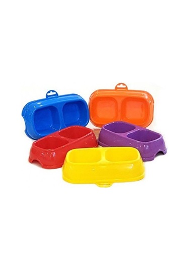 Çok Amaçlı Suluk Kabı ve Mama Kabı 2 Bölmeli Mama Kabı