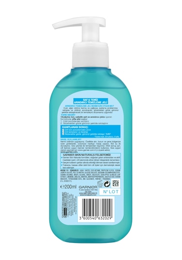 Garnier Saf & Temiz Arındırıcı Temizleme Jeli 200 ML