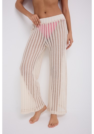 By Papi Zincir Desen Pantolon Ekru