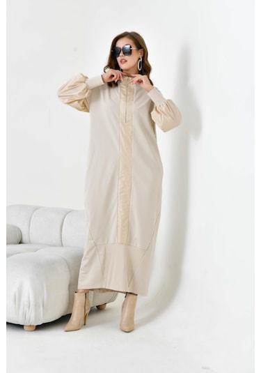 Ftz Kadın İki İp Elbise Beige 30950 Beige