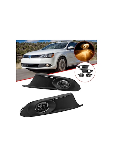 Aem Vw Jetta Sis Lambası Farı Sağ Sol Takım Çerçeveli 2011 / 2016