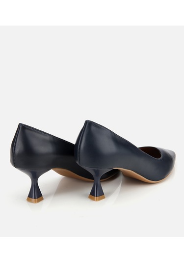 Hotiç Kadın Deri Lacivert Esnek Tabanlı İnce Topuklu Stiletto 01ayh312480a680 Lacivert