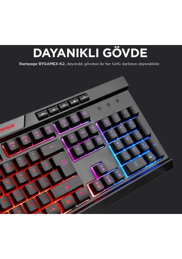 Rampage BygameX-K2 SN-R9 Rgb Makrolu 4'lü Oyuncu Seti