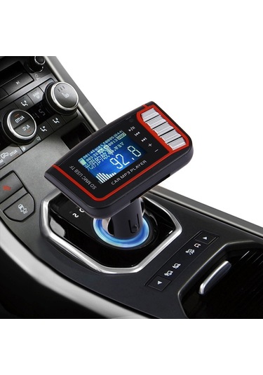Uzaktan Kumandalı Fm Verici İle Araba Mp3 Müzik Çalar, Destek Tf / Sd Kart / Usb Flash Disk Kırmızı