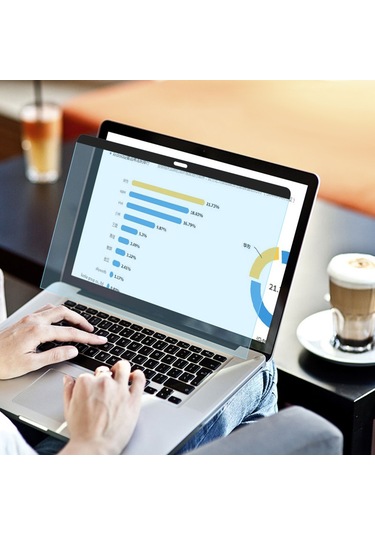 Mufunye Macbook Uyumlu Pro/air 13" 2018-2020 Manyetik Mavi Işık Engelleyici Ekran Koruyucu - Glaresız, Uv Engelleyici, Göz Kullandımı Azaltıcı 299x195mm