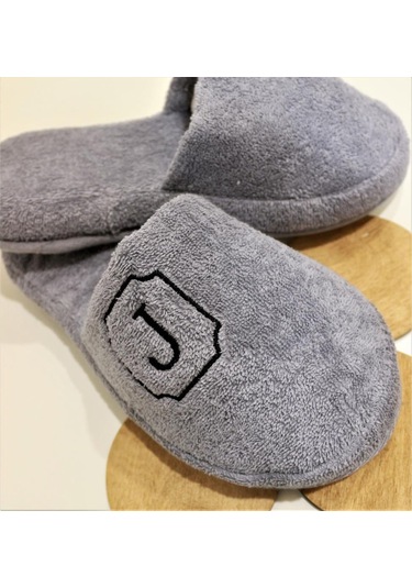 J Harf Havlu Banyo Ev Otel Lohusa Terliği Kalın Taban Terlik
