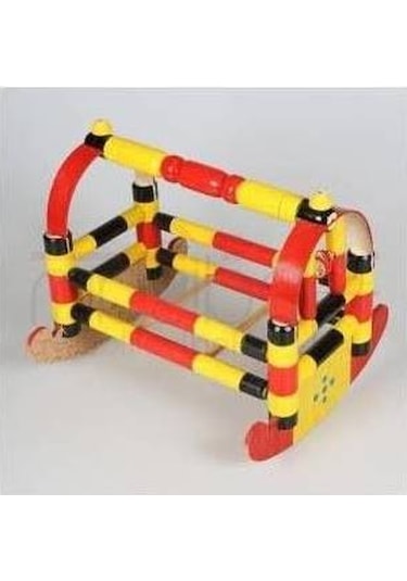 Oyuncak Beşik Ahşap El Yapımı Tahta Oyuncak Bebek Beşiği