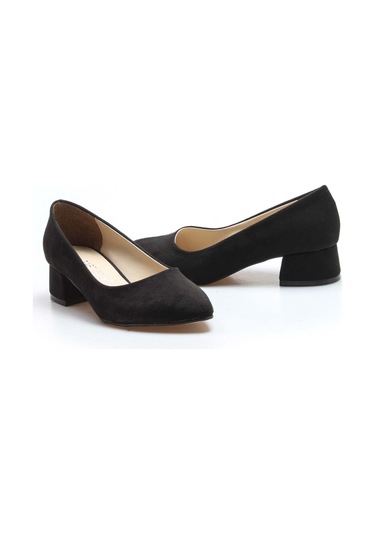 Kadın Kısa Topuklu Ayakkabı 961za558 Sıyahsuet