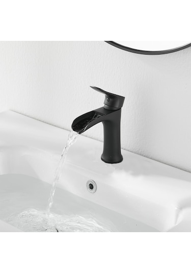 Fause Lavabo Bataryası Şelale Siyah Klb112-b Mat Siyah