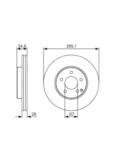 Mercedes E Serisi 211 E230 2.5 2007-2009 Bosch Ön Disk 295x28 2 Adet