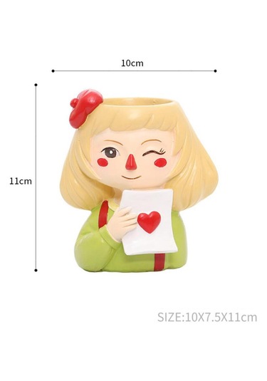 Suntek Kafa Heykel Etli Kaktüs Saksı Bitki Saksıları Ev Dekor