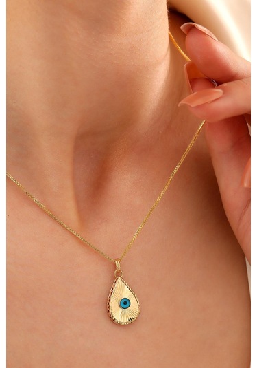 Sefa Gold 14 Ayar Altın Damla Füzyon Küp Zincir Kolye