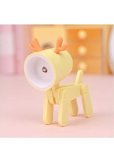 Maoyaya Gece Lambası Mini Masa Lambası Ktx-174268 Sevimli Karikatür Evcil Hayvan Şekli Sarı