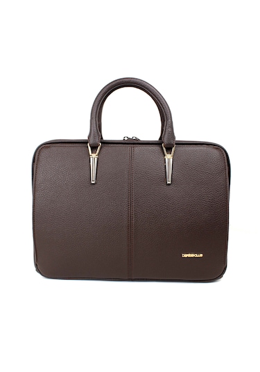 Kadın Kahverengi İpad Notebook 13 & 14 İnç Laptop Ve Evrak Çantas Kahverengi