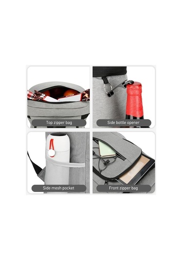 Jzcat- An Yalıtımlı Soğutucu Sırt Çantası Rahat Yumuşak Soğutucu Siyah