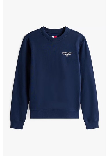 Kadın Regular Fit Nakış Logolu Sweatshirt - Lacivert Dark Night Navy