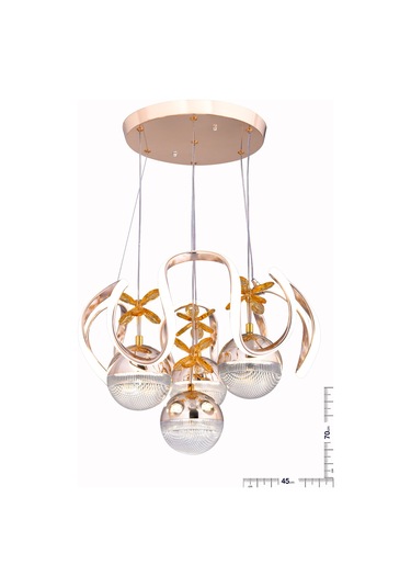 Raın 4 Top Gold Avize Gold