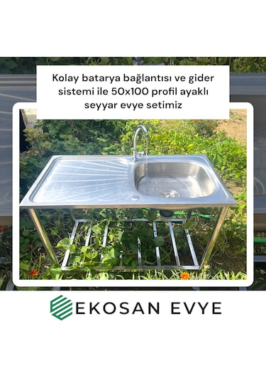Seyyar Bahçe Evyesi Jw10050 Çelik