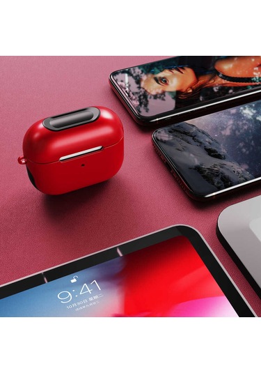 Noktaks - Airpods 3. Nesil Uyumlu - Kılıf Darbelere Karşı Dayanıklı Shockproof Silikon Kılıf - Pembe - T19612 Pembe