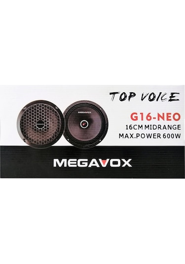 Megavox G16 Neo 600 Watt 100 Rms Slim Mıdrange Anfi uyumlu
