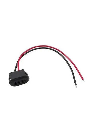 Usb Type-c Konnektör Siyah Jack Dişi Type-c Kablolu