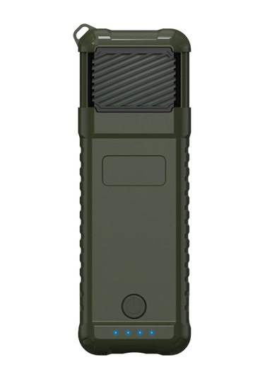 Padalink Dış Mekan Kamp Makyası - Taşınabilir Li-poly Pil Isıtmalı Elektronik Sivrisinek Kovucu - İki Yönlü Isıtma, 2 Seviye Güç Ayarı, Acil Şarj Cihazı Ve El Feneri Fonksiyonu - Asker Yeşili 5000mah Dahili Pil Haki