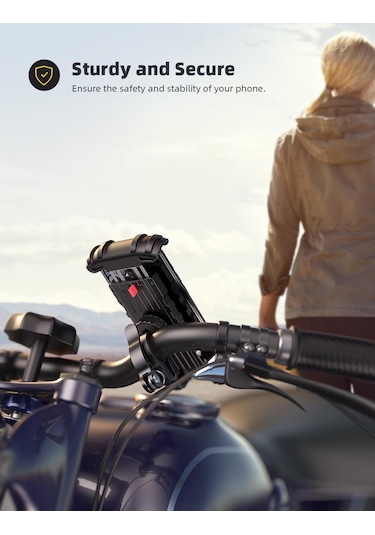 Lamicall Motosiklet Ve Bisiklet Telefon Tutucu 360 Derece Döndürülebilir Bm02yellow Siyah - Sarı