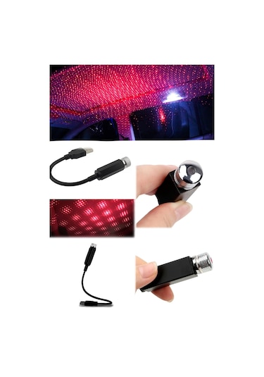 Araç Içi Usb Tavan Led Aydınlatma Disko Işık Star Light