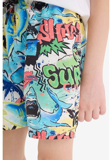 Defacto Erkek Çocuk Deniz Şortu F5856a825hser105 Ekru