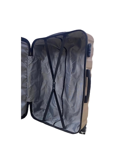 %100 Abs Kullanışlı Darbeye Dayanıklı Kabinboy Valiz Gold Altın