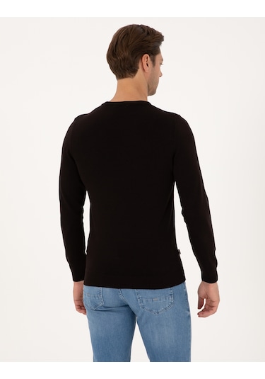 Pierre Cardin Erkek Koyu Kahverengi Kazak /triko 50315509-vr084 Koyu Kahverengi