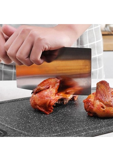 İmitasyon Mermer Sebze Mutfak Kesme Tahtası Meyve Bloğu Doğrama Kaymaz L