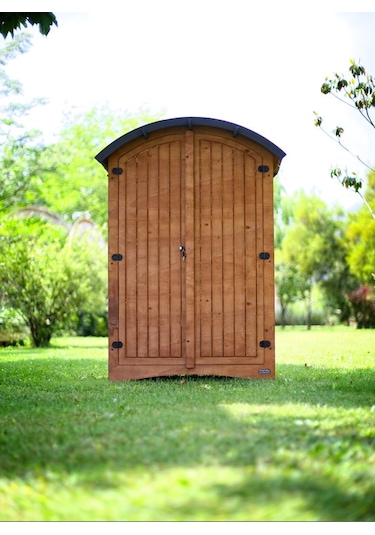 Mandu Ahşap Bahçe Depolama Dolabı (Radius Çatılı) 790 L