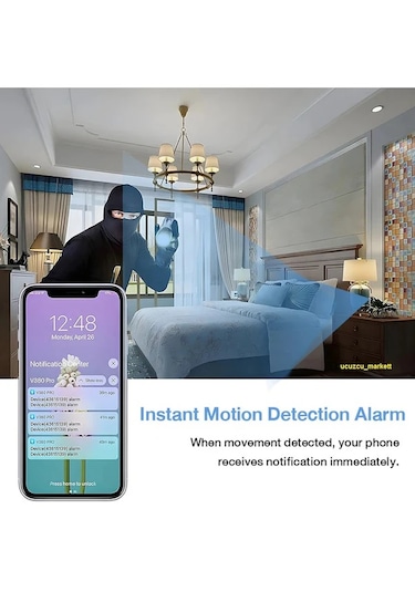 Mini Güvenlik Wifi Kamera Uzaktan İzleme-ses Dinleme-hafıza Kart