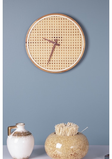 Istanbul Serisi Şile Hazeran Ahşap Duvar Saati Ahşap